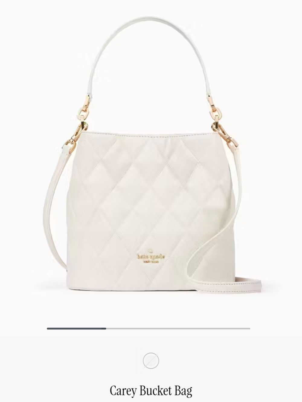 Kate Spade Carey Quilted Bucket Bag Parchment